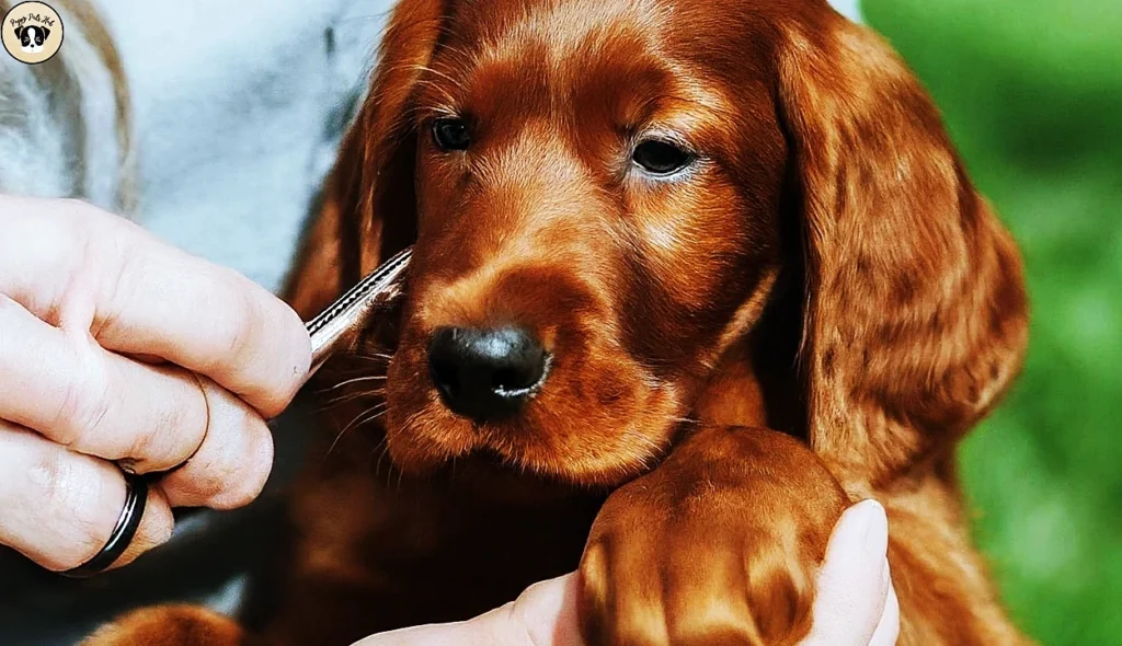 the specific grooming practices necessary for caring for young Irish Setter dogs