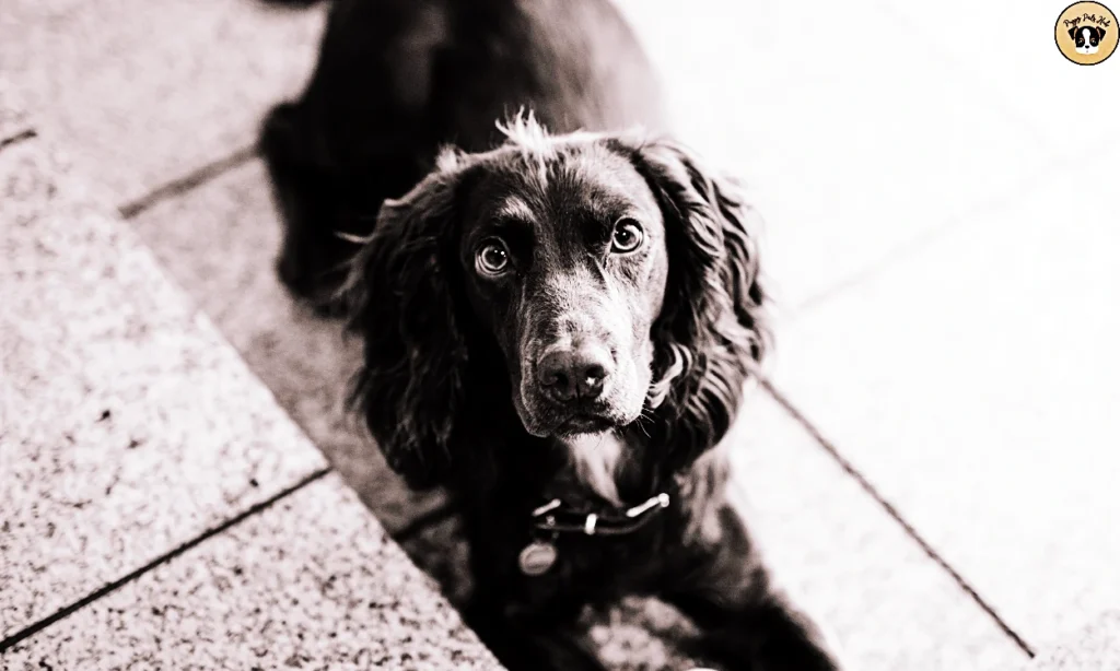 This image introduces a section that discusses the background, development, and historical significance of the Black Cocker Spaniel breed.