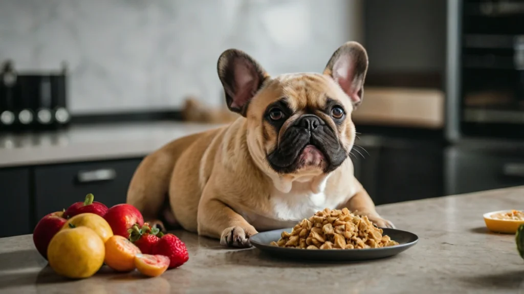 Suitable Diet for Fluffy French Bulldog Puppies: Guide detailing the ideal diet for Fluffy French Bulldog puppies, focusing on balanced nutrition 