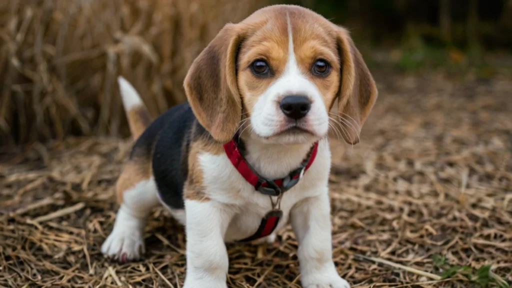 The image emphasizes the importance of determining the appropriate feeding schedule for Lemon Beagle puppies