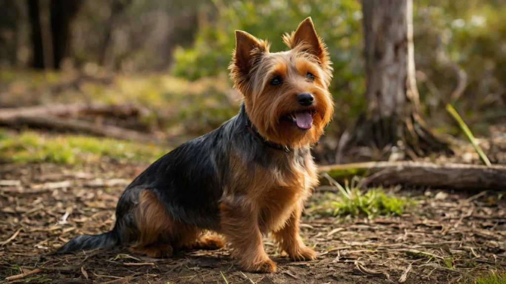 Information about the cognitive engagement and activities required to keep an Australian Terrier mentally stimulated and happy