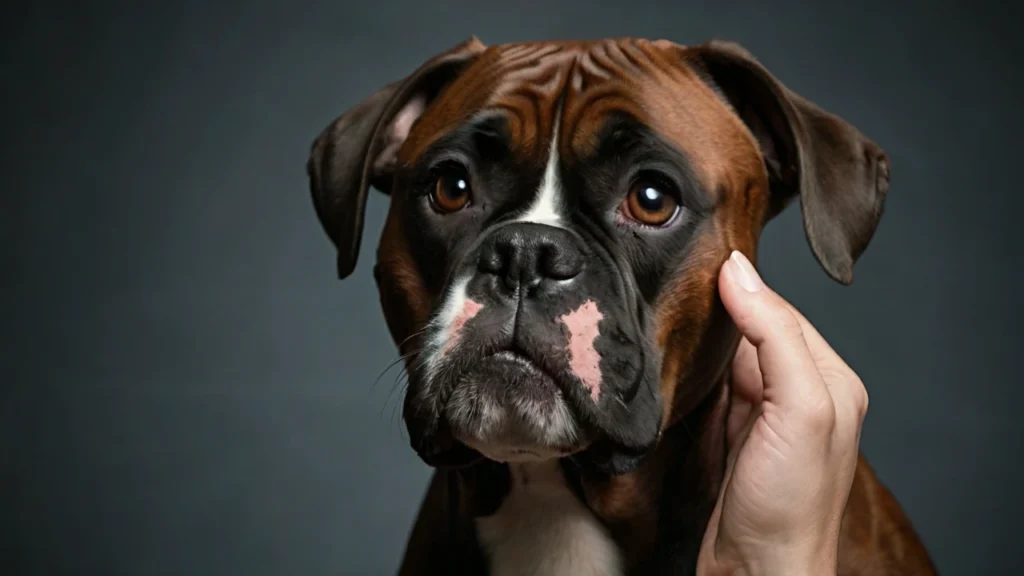 Person gently trimming the nails of a calm dog using a nail clipper, ensuring the pet's comfort and safety