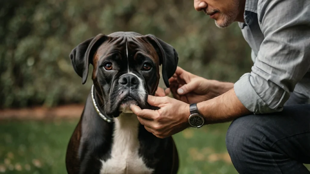 A well-groomed dog receiving professional grooming services, including brushing and haircutting, to look neat and tidy.