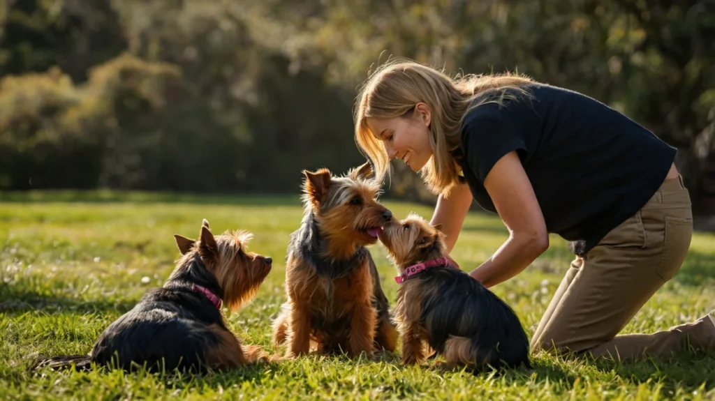 Information on the socialization of dogs, including methods for introducing them to new people and environments, addressing common behavioral issues, and tips for fostering positive interactions and social skills